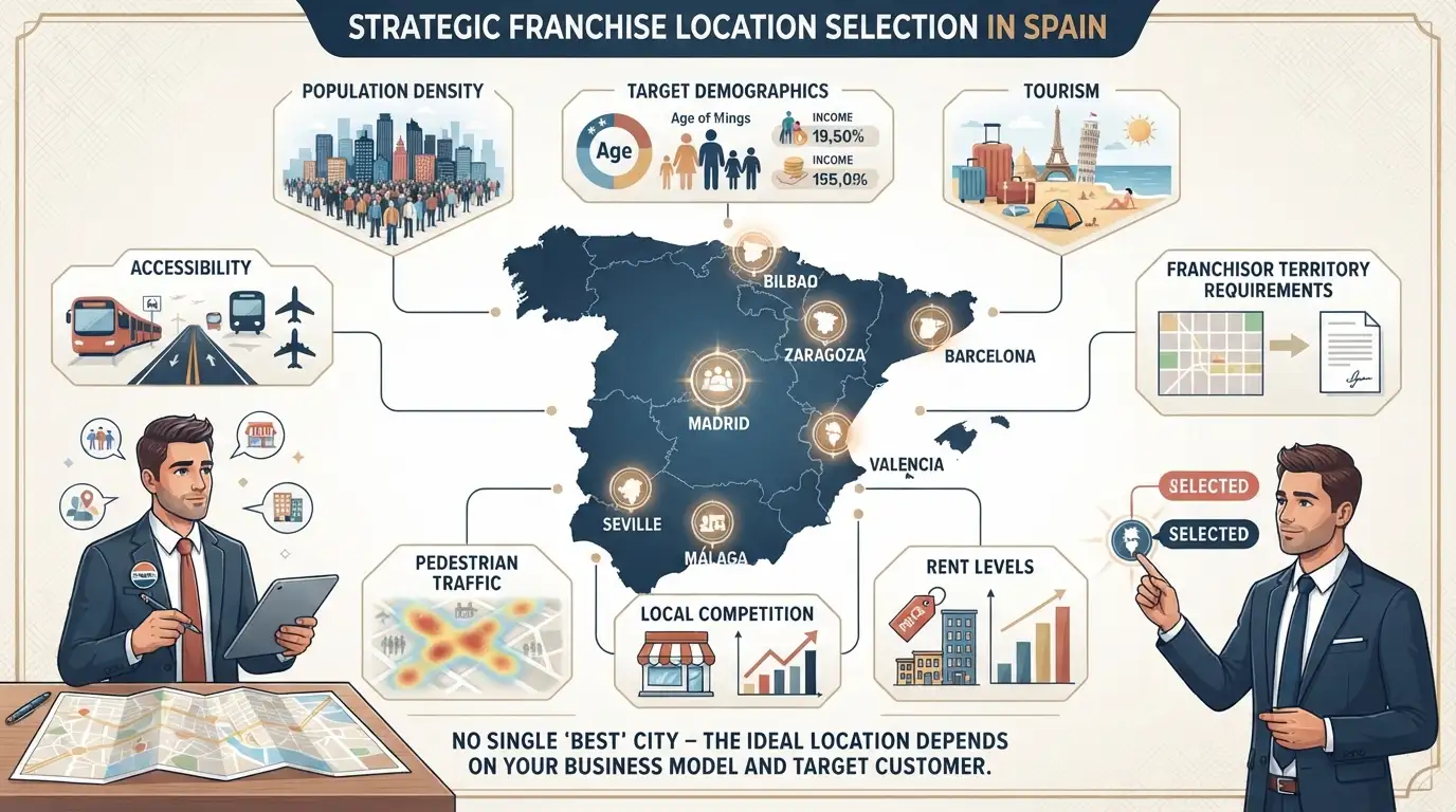 Best Locations for Franchising in Spain